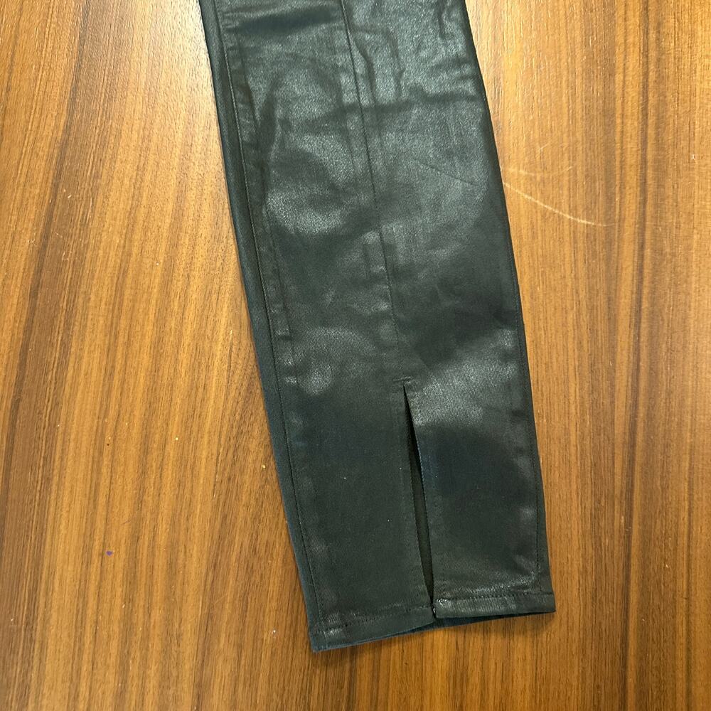 L'AGENCE Green Coated Denim Jyothi‎ jeans, high rise split ankle, REVOLVE, 32 - Picture 10 of 10
